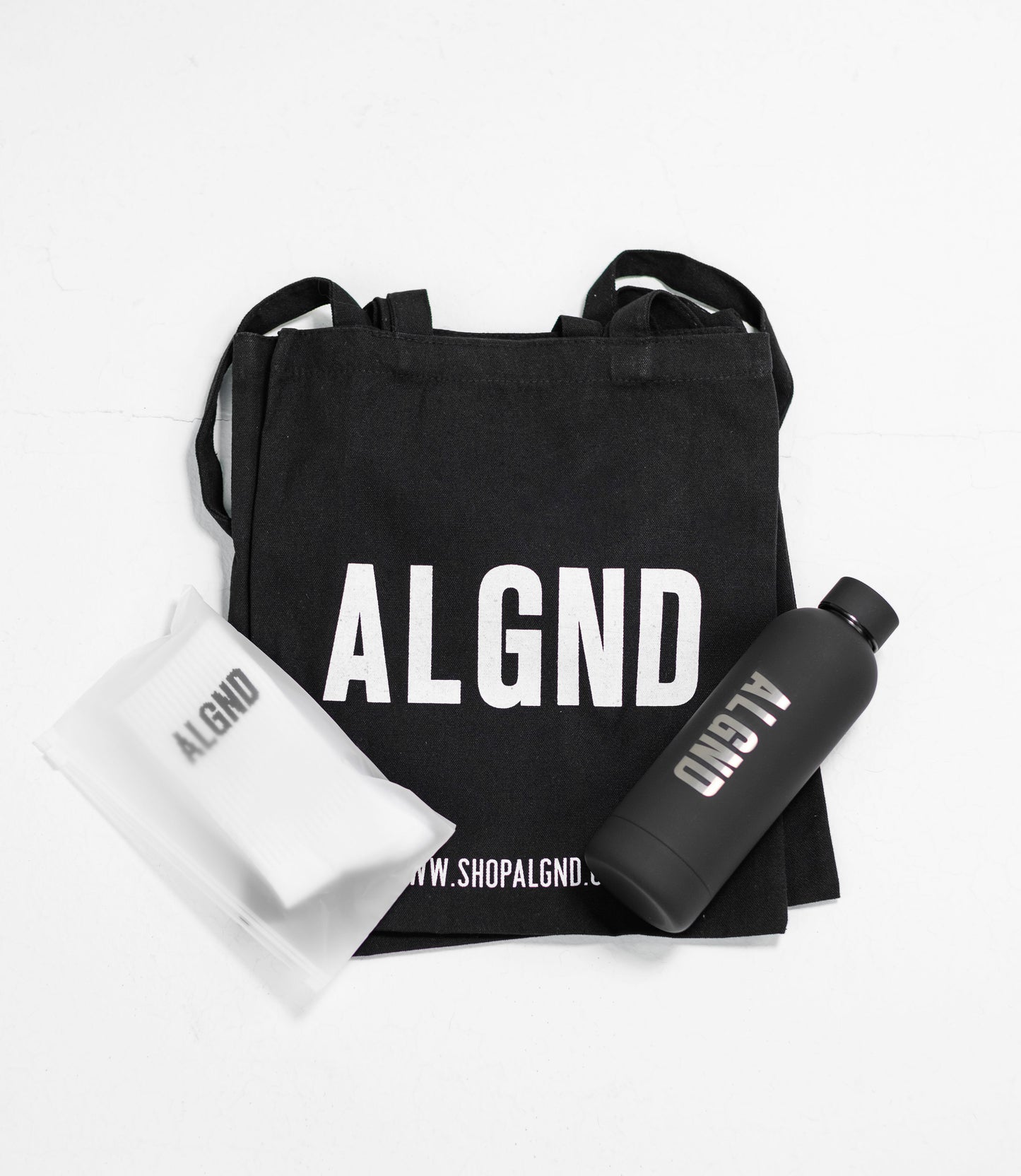 Black canvas tote bag