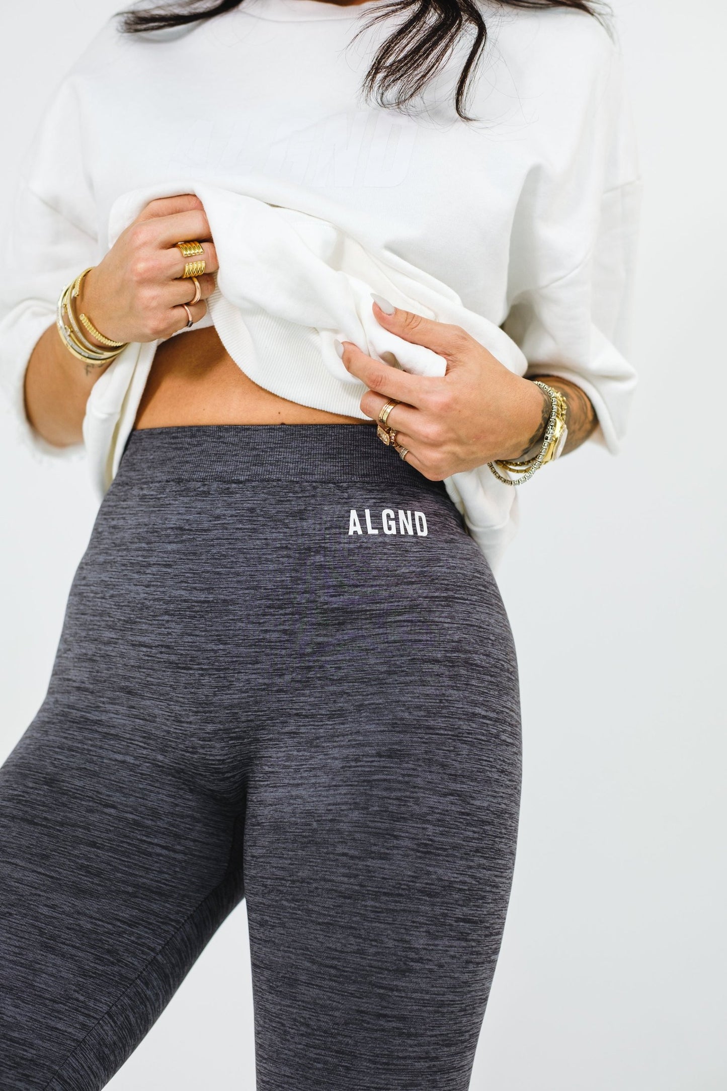 Grey high waist leggings
