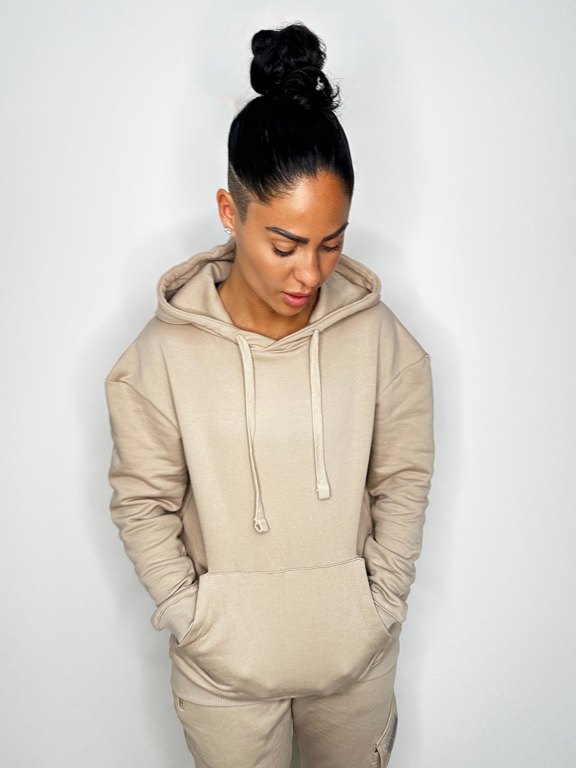 Tan cotton hoodie