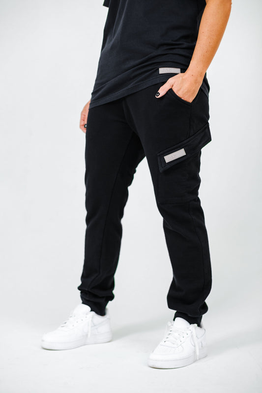 black cotton sweatpants for women 