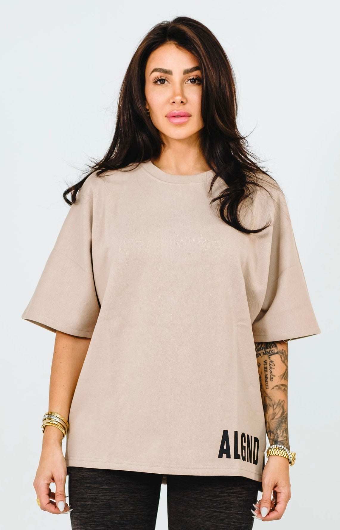 tan textured t shirt unisex 